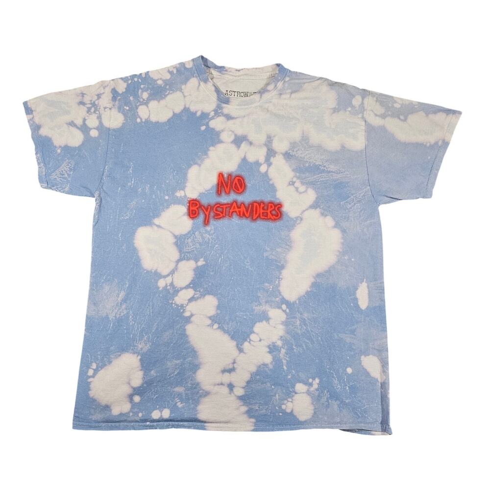 ASTROWORLD “NO BYSTANDERS” TOUR TEE MEN’S SIZE LARGE – 2018 CACTUS JACK – CLEAN